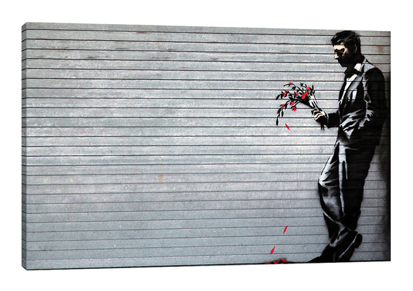 BANKSY THE HUSTLER GERAHMTES POSTER GRAFFITI BILD DRUCK KUNSTWERK