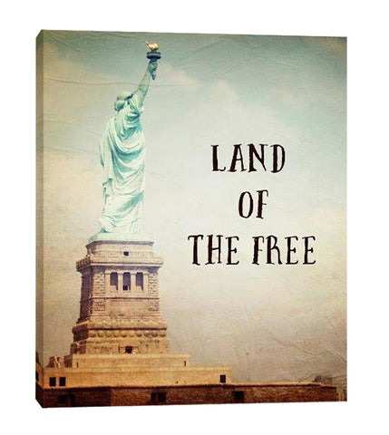 Ashley-Davis,Modern & Contemporary,Buildings & Cityscapes,U.S. States,statue of liberty,usa,statue,liberty,land of the free,words and phrases,Blue,Charcoal Gray,Teal Blue,White,Gray