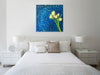 Chiara-Magni,Modern & Contemporary,Floral & Botanical,Finger-paint,florals,floral,flowers,flower,petals,leaves,yellow,stars,blue,bouquets,