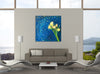Chiara-Magni,Modern & Contemporary,Floral & Botanical,Finger-paint,florals,floral,flowers,flower,petals,leaves,yellow,stars,blue,bouquets,