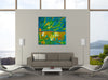 Chiara-Magni,Modern & Contemporary,Abstract,Finger-paint,copper,green,brush strokes,strokes,abstract,teal,blue,