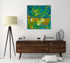 Chiara-Magni,Modern & Contemporary,Abstract,Finger-paint,copper,green,brush strokes,strokes,abstract,teal,blue,