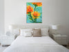 Chiara-Magni,Modern & Contemporary,Floral & Botanical,Finger-paint,florals,flowers,floral,flower,botanical,yellow,orange,red,green,strokes,