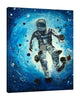 Chiara-Magni,Modern & Contemporary,Fantasy & Sci-Fi,People,Finger-paint,astronaut,astronauts,suits,rocks,galaxies,galaxy,rock,stars,space,blue,white,suit,