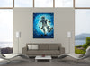 Chiara-Magni,Modern & Contemporary,Fantasy & Sci-Fi,People,Finger-paint,astronaut,astronauts,suits,rocks,galaxies,galaxy,rock,stars,space,blue,white,suit,
