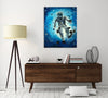 Chiara-Magni,Modern & Contemporary,Fantasy & Sci-Fi,People,Finger-paint,astronaut,astronauts,suits,rocks,galaxies,galaxy,rock,stars,space,blue,white,suit,