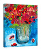 Chiara-Magni,Modern & Contemporary,Floral & Botanical,Finger-paint,vases,vase,florals,floral,flowers,flower,blue,red,bouquets,leaves,white,