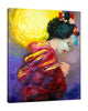 Chiara-Magni,Modern & Contemporary,People,Fashion,Finger-paint,woman,lady,kimono,red,meditation,meditate,fashion,yellow,violet,