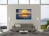 Chiara-Magni,Coastal,Modern & Contemporary,Buildings & Cityscapes,Nautical & Beach,Finger-paint,lanscapes,buildings,skyscrapers,skies,clouds,coastal,blue,yellow,skyscrapes,