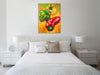 Chiara-Magni,Modern & Contemporary,Food & Beverage,Finger-paint,food,vegetable,peppers,pepper,red,yellow,green,