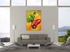 Chiara-Magni,Modern & Contemporary,Food & Beverage,Finger-paint,food,vegetable,peppers,pepper,red,yellow,green,