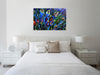 Chiara-Magni,Modern & Contemporary,Floral & Botanical,Finger-paint,plumas,florals,floral,flowers,flower,blue,black,red,green,