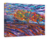 Chiara-Magni,Modern & Contemporary,Landscape & Nature,Finger-paint,trees,tree,swirls,blue,violet,red,leaves,swirl,