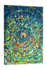 Chiara-Magni,Modern & Contemporary,Abstract,Finger-paint,egg,beginning,abstract,lines,pattern,green,blue,teal,