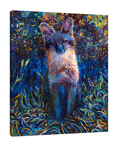 Iris-Scott,Modern & Contemporary,Animals,animals,animal,fox,foxes,big cats,big cat,forests,forest,leaves,leaf,blue,magical,schenic,