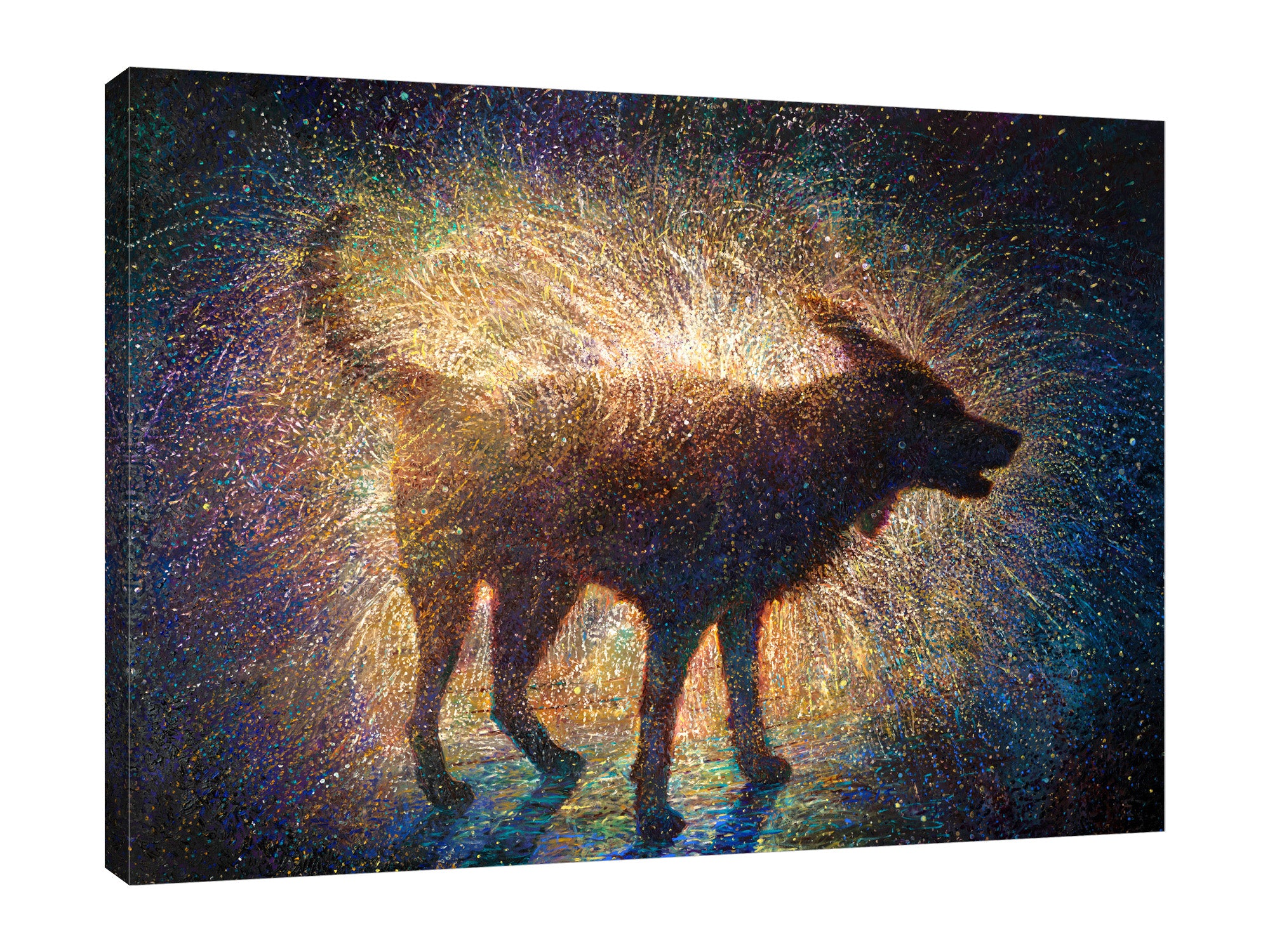 Iris-Scott,Modern & Contemporary,Animals,animals,animal,dogs,dog,wagging,wag,wags,splatters,splatter,silhoutte,silhouttes,