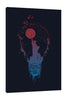 Balazs-Solti,Modern & Contemporary,Animals,Buildings & Cityscapes,new york,silhoutte,silhouttes,liberty,statue of liberty,birds,bird,animals,animal,drips,drip,paint drip,paint drips,leaves,leaf,Red,Navy Blue,Black