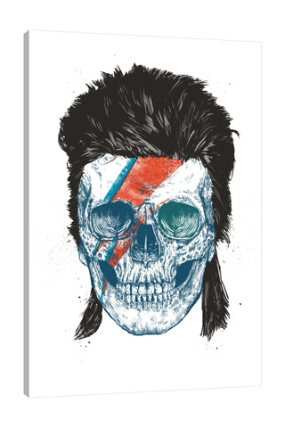 Balazs-Solti,Modern & Contemporary,People,Entertainment,skulls,skull,bones,bone,bowie,bowies skull,hair,red,blue,people,Red,Mist Gray,Black,White