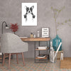 Balazs-Solti,Modern & Contemporary,Animals,animals,animal,paint drips,paint drip,horns,horn,dog,dogs,black and white,censored,censor,splatter,splatters,Mist Gray,Charcoal Gray,White