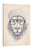 Balazs-Solti,Modern & Contemporary,Animals,Fashion,Entertainment,animals,animal,lion,lions,hat,eyeglass,eyeglasses,brown,beige,drawing,Mist Gray,White,Baby Blue,Gray,Charcoal Gray,Red,Black