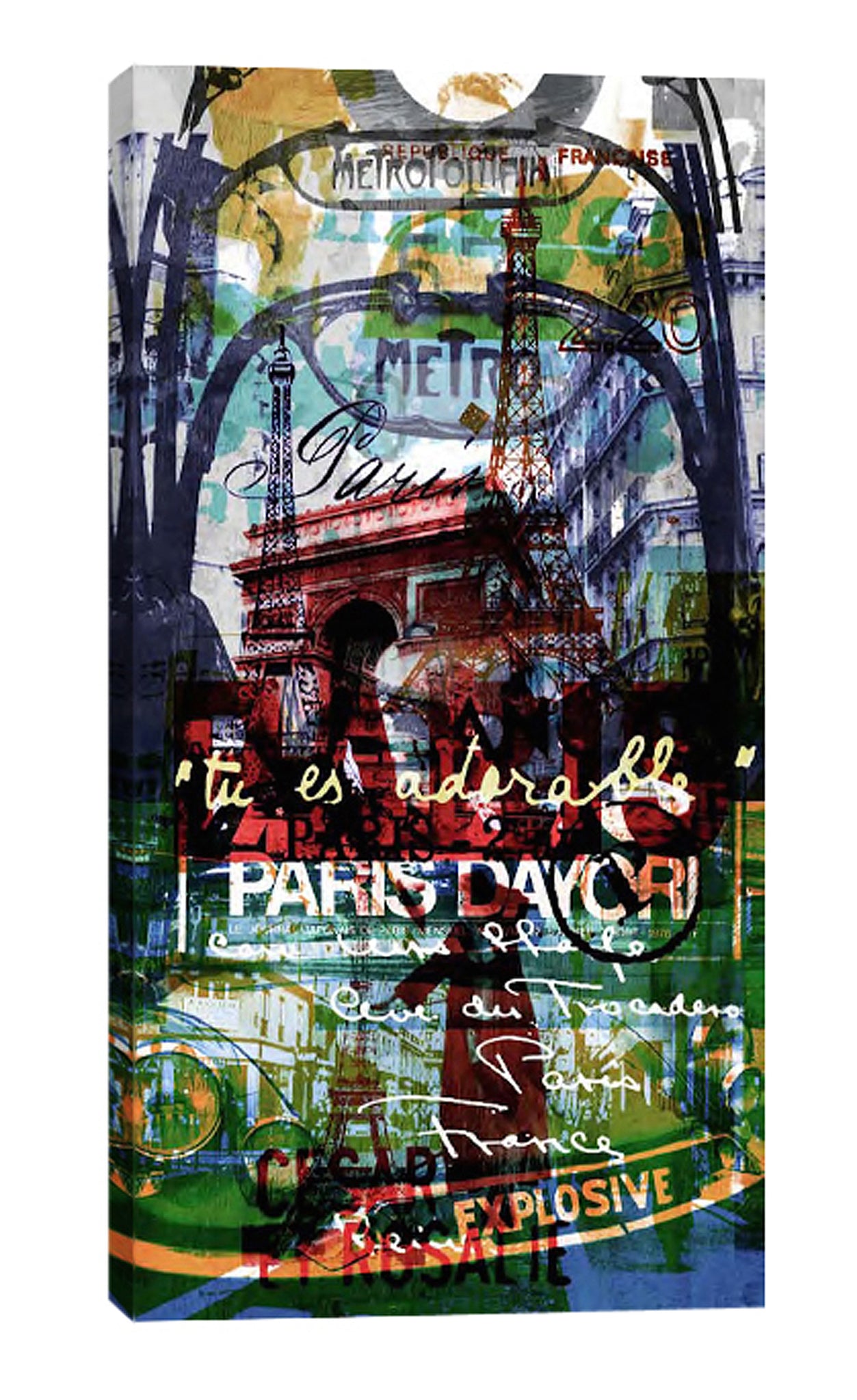 Sven-Pfrommer,Modern & Contemporary,Buildings & Cityscapes,words and phrases,paris,explosive,europe,Red,Black,Blue,Slate Gray,Navy Blue,Mint Green,Gray,Steel Blue