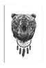 Balazs-Solti,Modern & Contemporary,Animals,animals,animal,bear,bears,dreams,dream,dreamcatcher,dreamcatchers,feathers,feather,black and white,strokes,stroke,Mist Gray,Charcoal Gray,Red,White