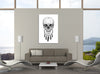 Balazs-Solti,Modern & Contemporary,People,dream catcher,dream catchers,feathers,feather,skull,skulls,lines,line,Mist Gray,Charcoal Gray,Tan White,Salmon Pink,White