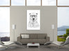 Balazs-Solti,Modern & Contemporary,Animals,Entertainment,animals,animal,eyeglass,eyeglasses,stroke,strokes,bears,bear,Purple,Mist Gray,Charcoal Gray,Gray,Coral Pink,White