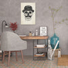 Balazs-Solti,Modern & Contemporary,People,Fashion,bones,bone,skulls,skull,hat,brown,beige,lines,line,hats,gentleman,gentlemen,mustache,mustaches,Mist Gray,Gray,Green,Charcoal Gray,Blue,White
