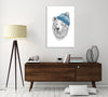 Balazs-Solti,Modern & Contemporary,Animals,animals,animal,bears,bear,hat,hats,winter,stroke,blue,White,Gray