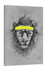 Balazs-Solti,Modern & Contemporary,Animals,Fashion,animals,animal.lion,lions,eyeglass,eyeglasses,glasses,gray,headband,yellow,grey,black,Charcoal Gray,Red,White,Gray