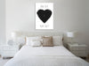 Balazs-Solti,Modern & Contemporary,Humor,Entertainment,words and phrases,words,deep,love,hearts,heart,black,black and white,Mist Gray,Gray,Red,White,Black
