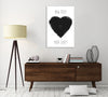 Balazs-Solti,Modern & Contemporary,Humor,Entertainment,words and phrases,words,deep,love,hearts,heart,black,black and white,Mist Gray,Gray,Red,White,Black