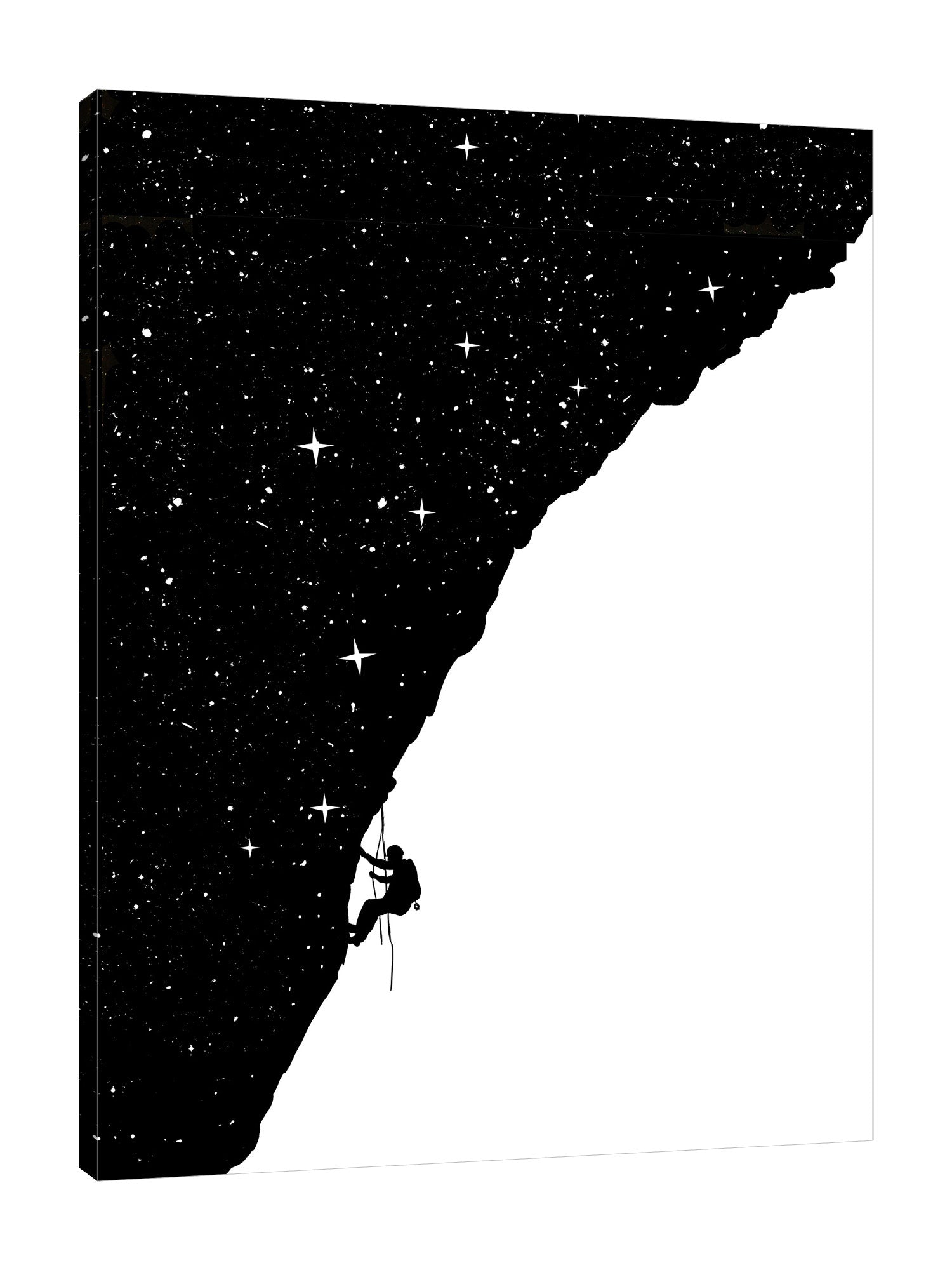 Balazs-Solti,Modern & Contemporary,People,stars,star,people,mountain climbing,climbing,night,silhoutte,silhouttes,black and white,Red,Black,White
