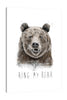 Balazs-Solti,Modern & Contemporary,Animals,animals,animal,bear,bears,words,brown,my bear,ring my bear,white,brown,Pale Green,White,Gray