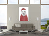 Balazs-Solti,Modern & Contemporary,Animals,Entertainment,animals,animal,lion,lions,santa,red,jacket,white,Red,Gray,Mist Gray