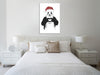 Balazs-Solti,Modern & Contemporary,Animals,Entertainment,animals,animal,panda,pandas,santa hat,christmas,santa,hearts,heart,Red,Mist Gray,Black,White
