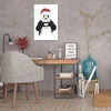 Balazs-Solti,Modern & Contemporary,Animals,Entertainment,animals,animal,panda,pandas,santa hat,christmas,santa,hearts,heart,Red,Mist Gray,Black,White