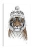 Balazs-Solti,Modern & Contemporary,Animals,animals,animal,tiger,tigers,siberian tiger,siberian tigers,hats,hat,winter,orange,black,white,Red,Purple,Tan Orange,Gray