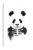 Balazs-Solti,Modern & Contemporary,Animals,animals,animal,panda,pandas,zombie panda,zombies,zombie,skeleton,sleketal,black and white,paint drips,paint drip,drips,drip,Mist Gray,Sea Green,White