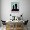 Ludwig-Van-Bacon,Vertical,3X4,Modern & Contemporary,Humor,People,people,person,hallows eve,knife,knives,kid,children,child,pumpkin,pumpkins,leaves,leaf,black,Blue,Red,Navy Blue,Charcoal Gray,Green,Black,Purple