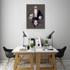 Ludwig-Van-Bacon,Vertical,3X4,Modern & Contemporary,People,Entertainment,woman,women,witch,angry,scary faces,candle,candles.dripping,drip,drips,black flame,brown,spots,spot,Charcoal Gray,White,Black,Rose Red,Purple,Blue