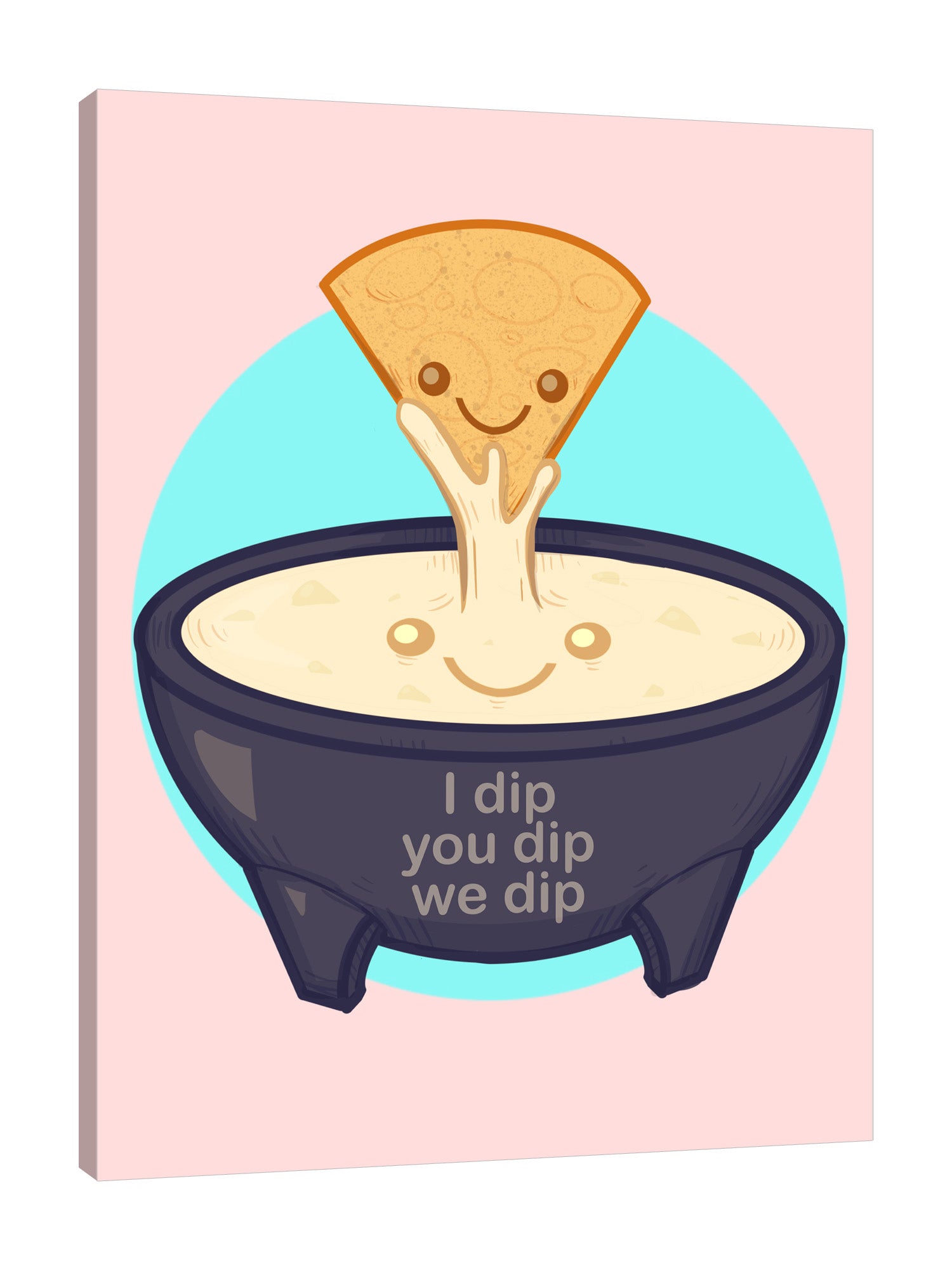 Ludwig-Van-Bacon,Vertical,3X4,Modern & Contemporary,Entertainment,Food & Beverage,Humor,food,foods,snack,snacks.chips,chip,dip,dips,chips and dips,smile,smiley,circle,circles,cheese,words and phrases,words,humor,entertainment,circle,bowl,bowls,I dip you dip we dip,Peach Yellow,Red,Blue,Nude White,Mist Gray,Baby Blue,Charcoal Gray,Gray