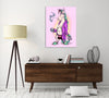 Ludwig-Van-Bacon,Vertical,3X4,Modern & Contemporary,Animals,Humor,People,Entertainment,animals,animal,horses,horse,smoking,smoke,drinking,drink,drinks,don‰۪t give a fu,cans,can,bath robe,robe,Nude Peach,Yellow,Gray,Charcoal Gray,Pale Green,Blue,Purple