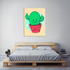 Ludwig-Van-Bacon,Vertical,3X4,Modern & Contemporary,Humor,Entertainment,plants,plant,cactus,cacti,don‰۪t touch me,words,words and phrases,sparkle,sparkles,pots,thorns,Red,Black,Purple,Gray,Blue,Cranberry Red,Mist Gray,White