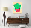 Ludwig-Van-Bacon,Vertical,3X4,Modern & Contemporary,Humor,Entertainment,plants,plant,cactus,cacti,don‰۪t touch me,words,words and phrases,sparkle,sparkles,pots,thorns,Red,Black,Purple,Gray,Blue,Cranberry Red,Mist Gray,White