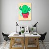Ludwig-Van-Bacon,Vertical,3X4,Modern & Contemporary,Humor,Entertainment,plants,plant,cactus,cacti,don‰۪t touch me,words,words and phrases,sparkle,sparkles,pots,thorns,Red,Black,Purple,Gray,Blue,Cranberry Red,Mist Gray,White