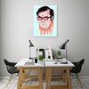 Ludwig-Van-Bacon,Vertical,3X4,Modern & Contemporary,People,man,dr now,entertainment,paint drips,drips,paint drip,sunglasses,sunglass,how yall doin,enabler,orange,Red,Purple,White,Black,Gray