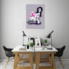 Ludwig-Van-Bacon,Vertical,3X4,Modern & Contemporary,Fantasy & Sci-Fi,Animals,People,woman,lady,horns,horn,skulls,skull,hearts,heart,knife,knives,candles,candle,erotic,fishnets,fishnet,snakes,snake,animals,animal,Brown,Purple,Black,Gray,White