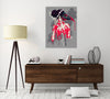 Ludwig-Van-Bacon,Vertical,3X4,Modern & Contemporary,Fantasy & Sci-Fi,Entertainment,People,Floral & Botanical,woman,lady,mask,masks,bloody,blood,red,paint drips,drips,paint drip,drip,nude,floral,florals,flower,flowers,Purple,White,Charcoal Gray,Gray,Mist Gray